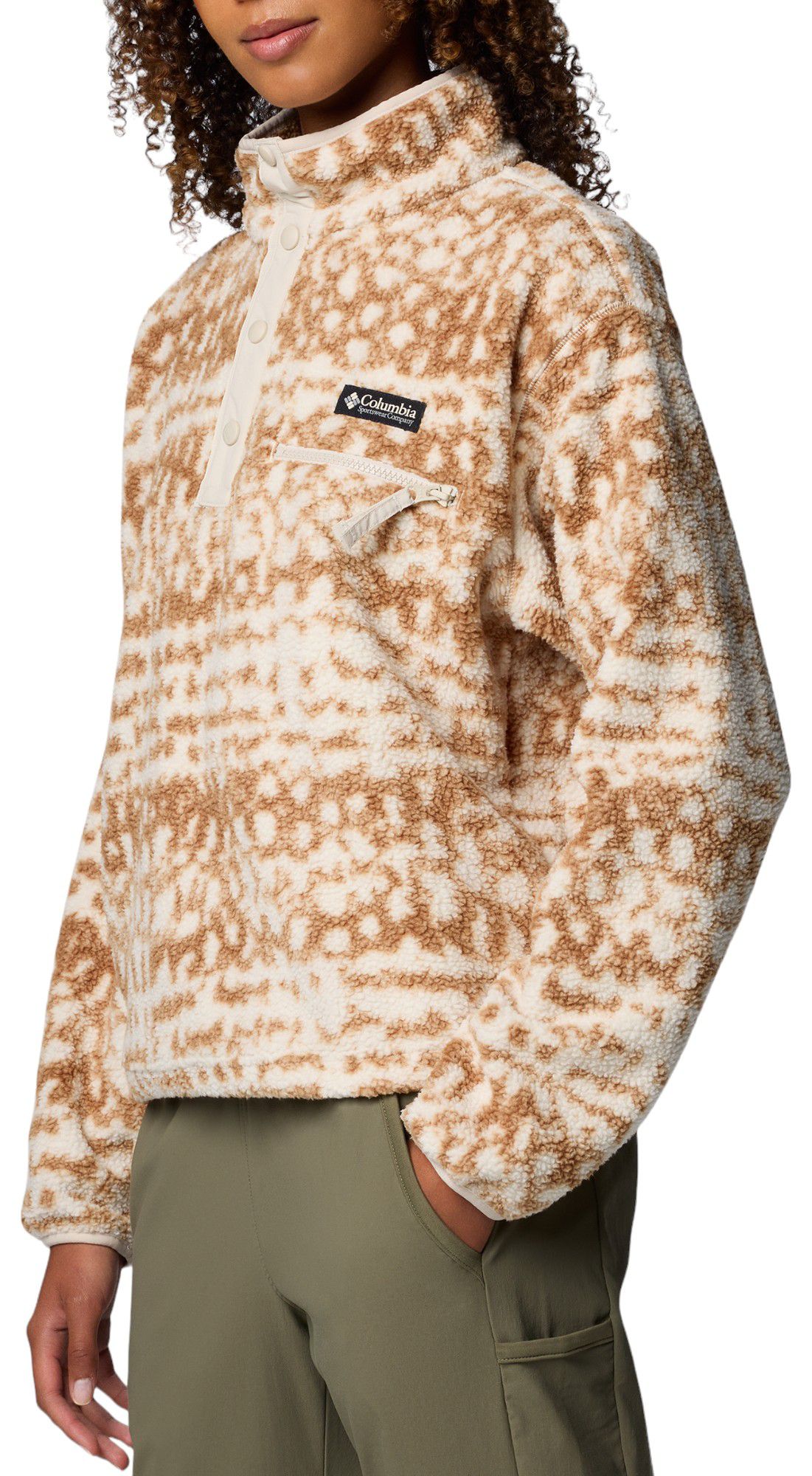 Columbia Women's Helvetia II Printed Cropped Half Snap Fleece Pullover product image