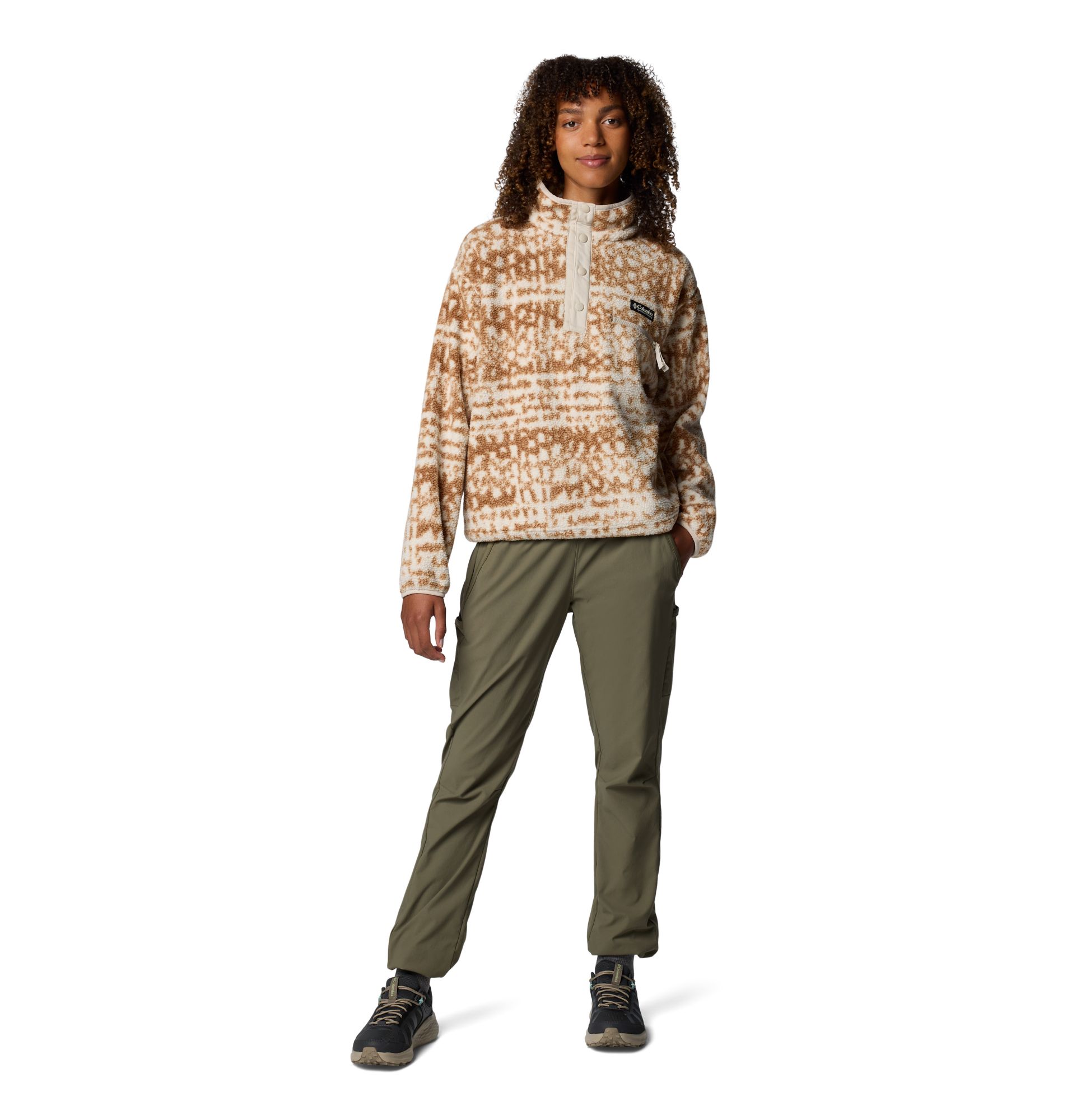 Columbia Women's Helvetia II Printed Cropped Half Snap Fleece Pullover product image