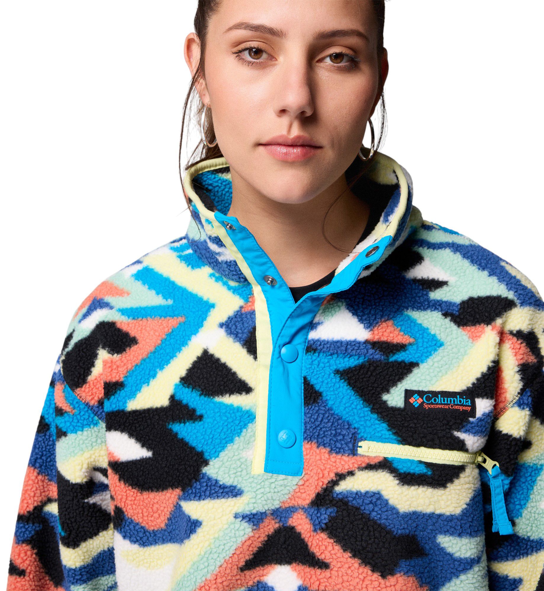 Columbia Women's Helvetia II Printed Cropped Half Snap Fleece Pullover product image