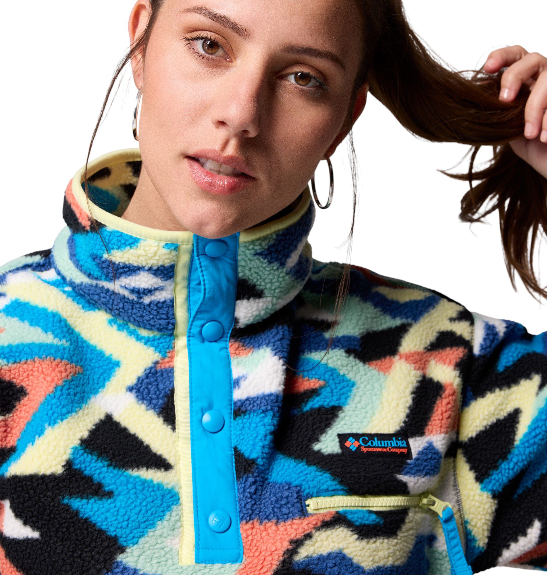 Columbia Women's Helvetia II Printed Cropped Half Snap Fleece Pullover product image