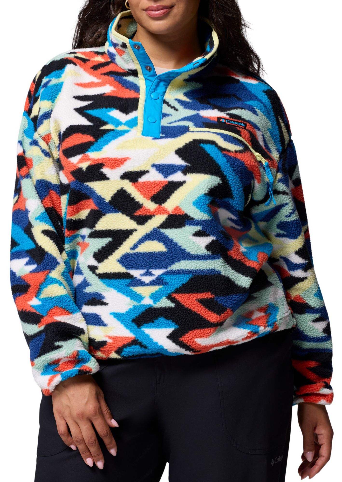 Columbia Women's Helvetia II Printed Cropped Half Snap Fleece Pullover product image