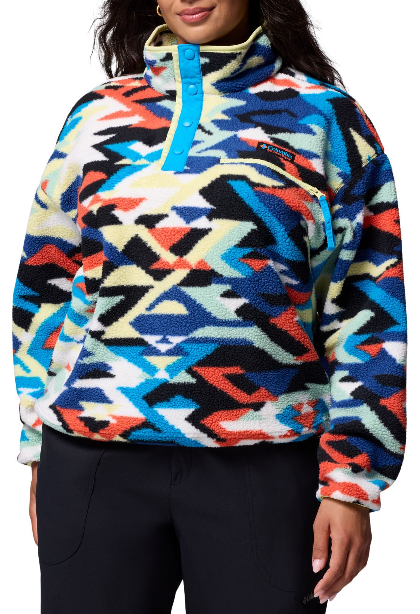 Columbia Women's Helvetia II Printed Cropped Half Snap Fleece Pullover product image