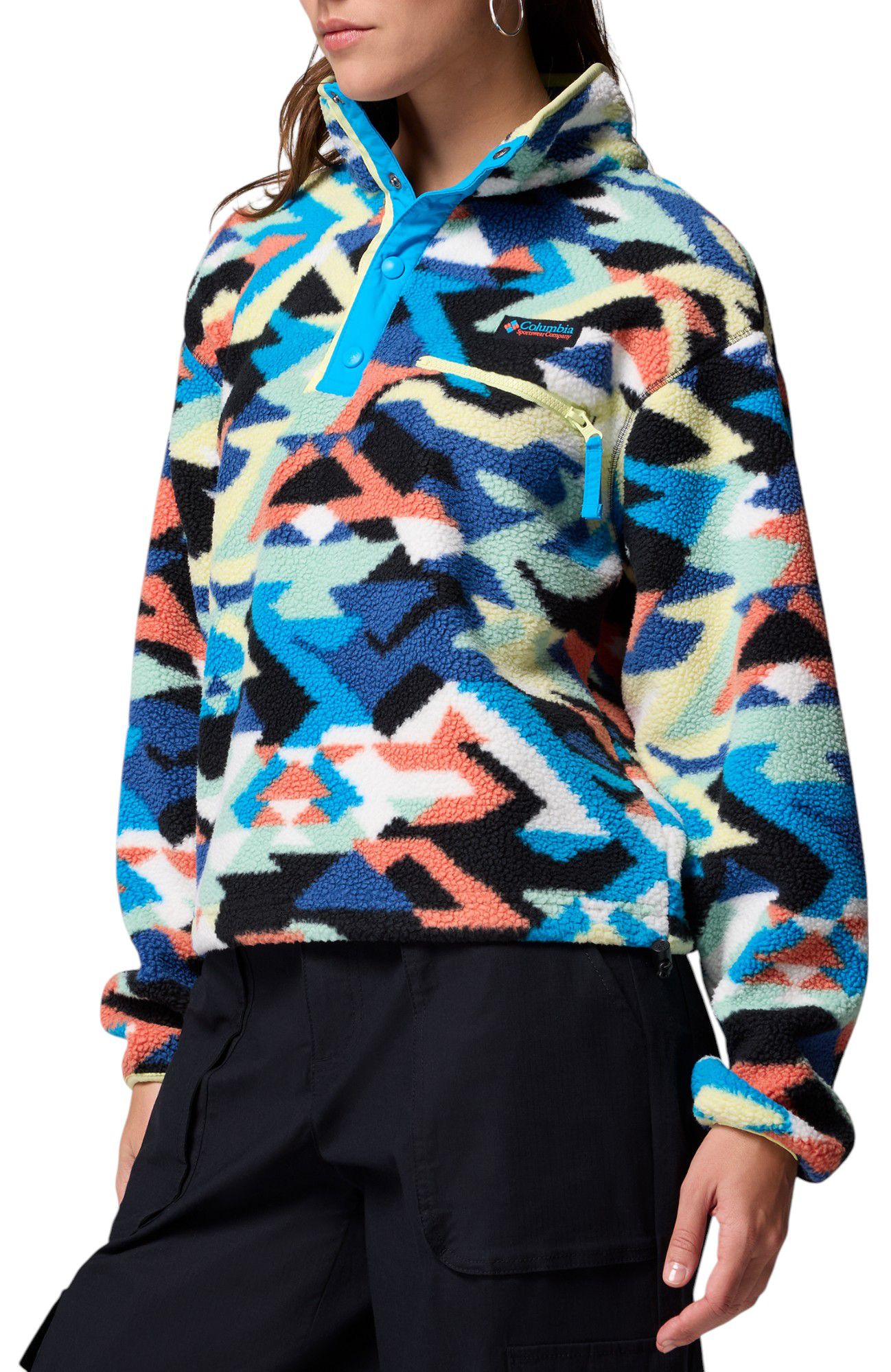 Columbia Women's Helvetia II Printed Cropped Half Snap Fleece Pullover product image