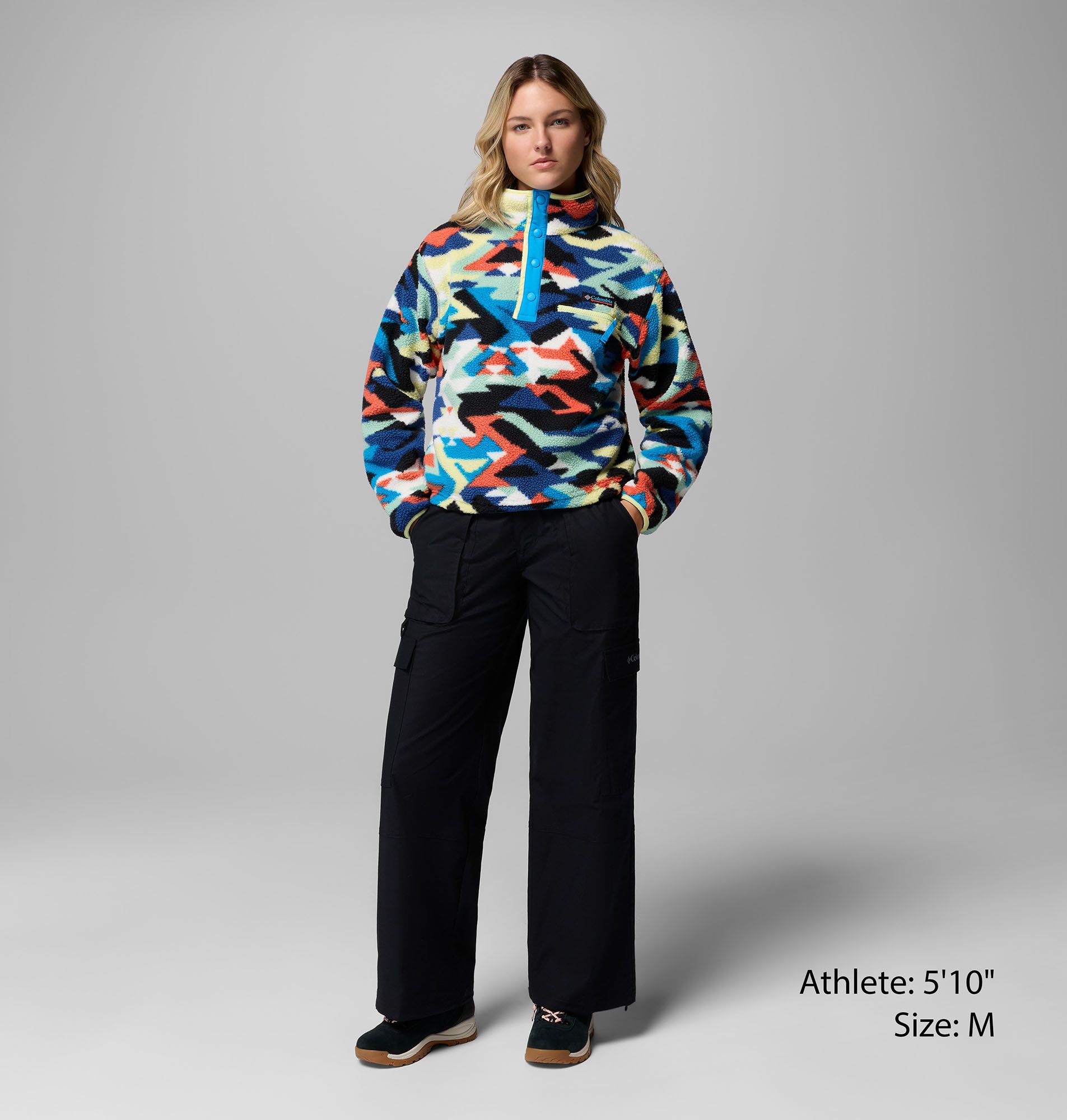 Columbia Women's Helvetia II Printed Cropped Half Snap Fleece