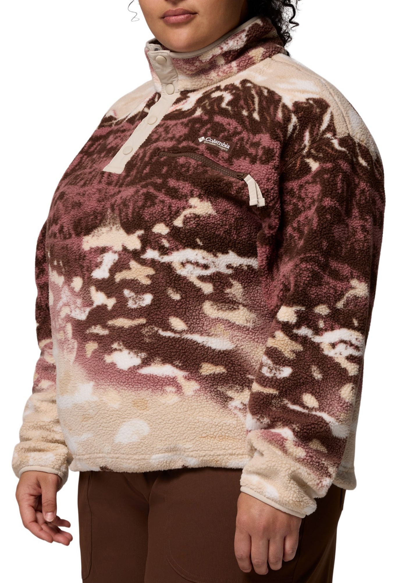 Columbia Women's Helvetia II Printed Cropped Half Snap Fleece Pullover product image