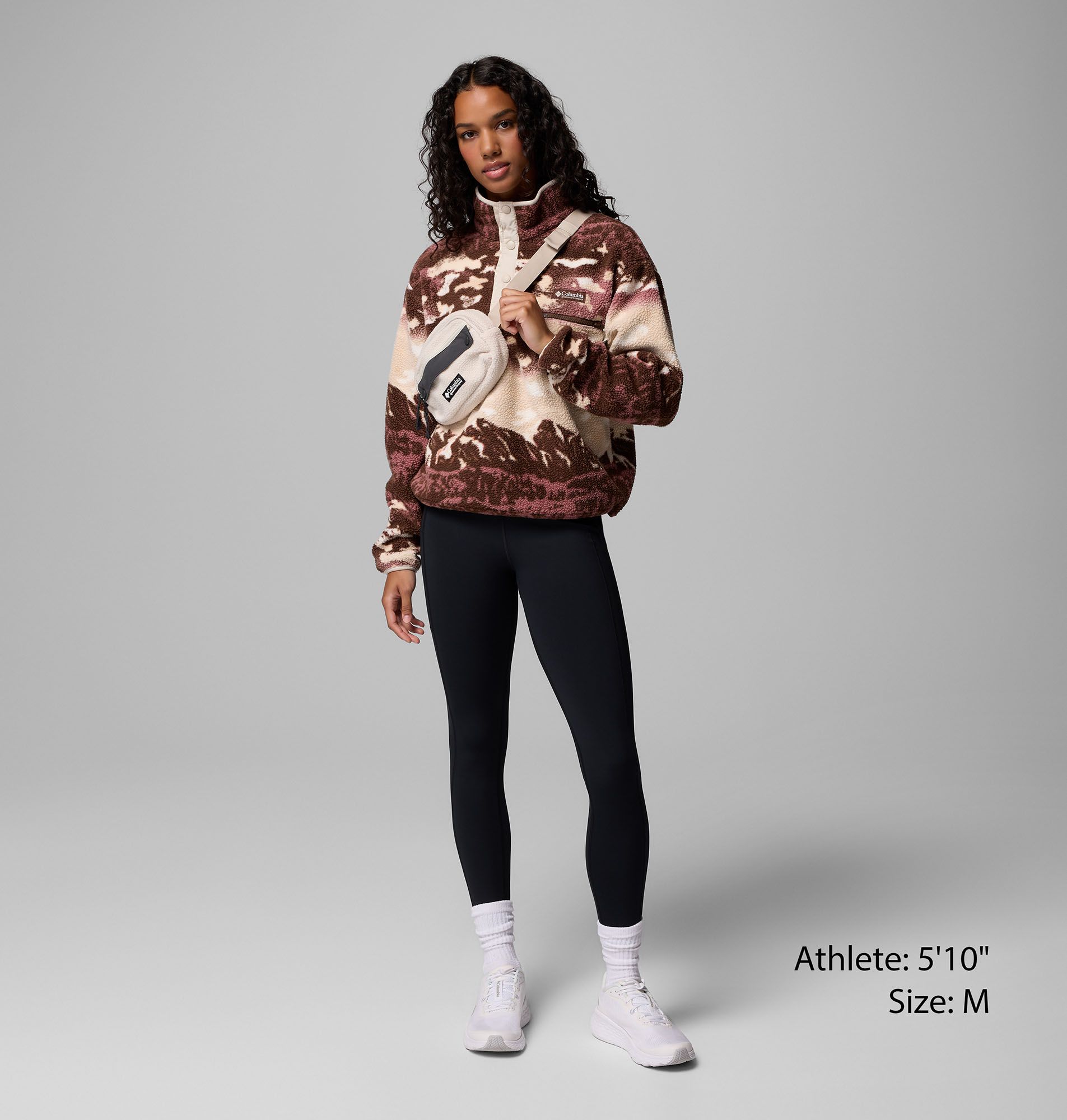 Columbia Women's Helvetia II Printed Cropped Half Snap Fleece Pullover product image