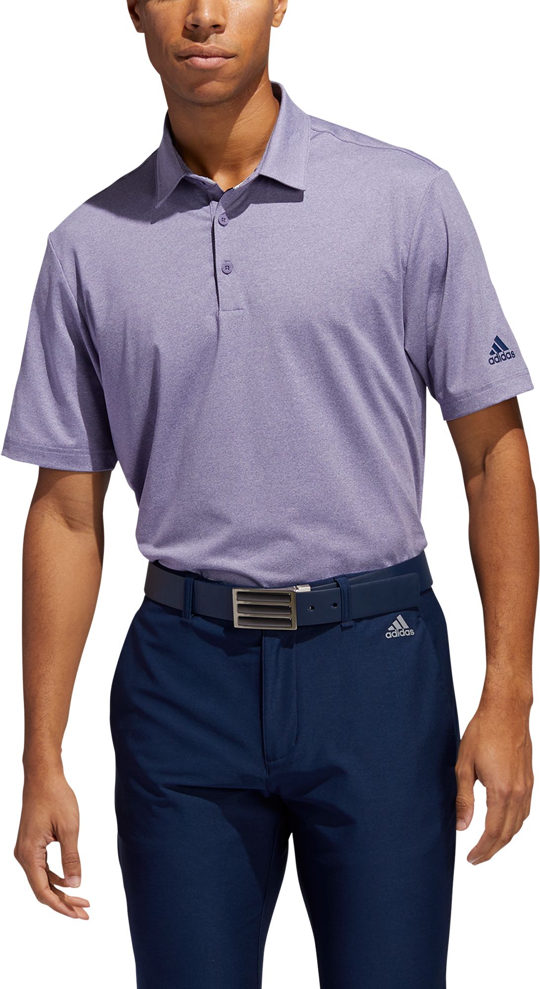 adidas men's drive novelty heather golf polo