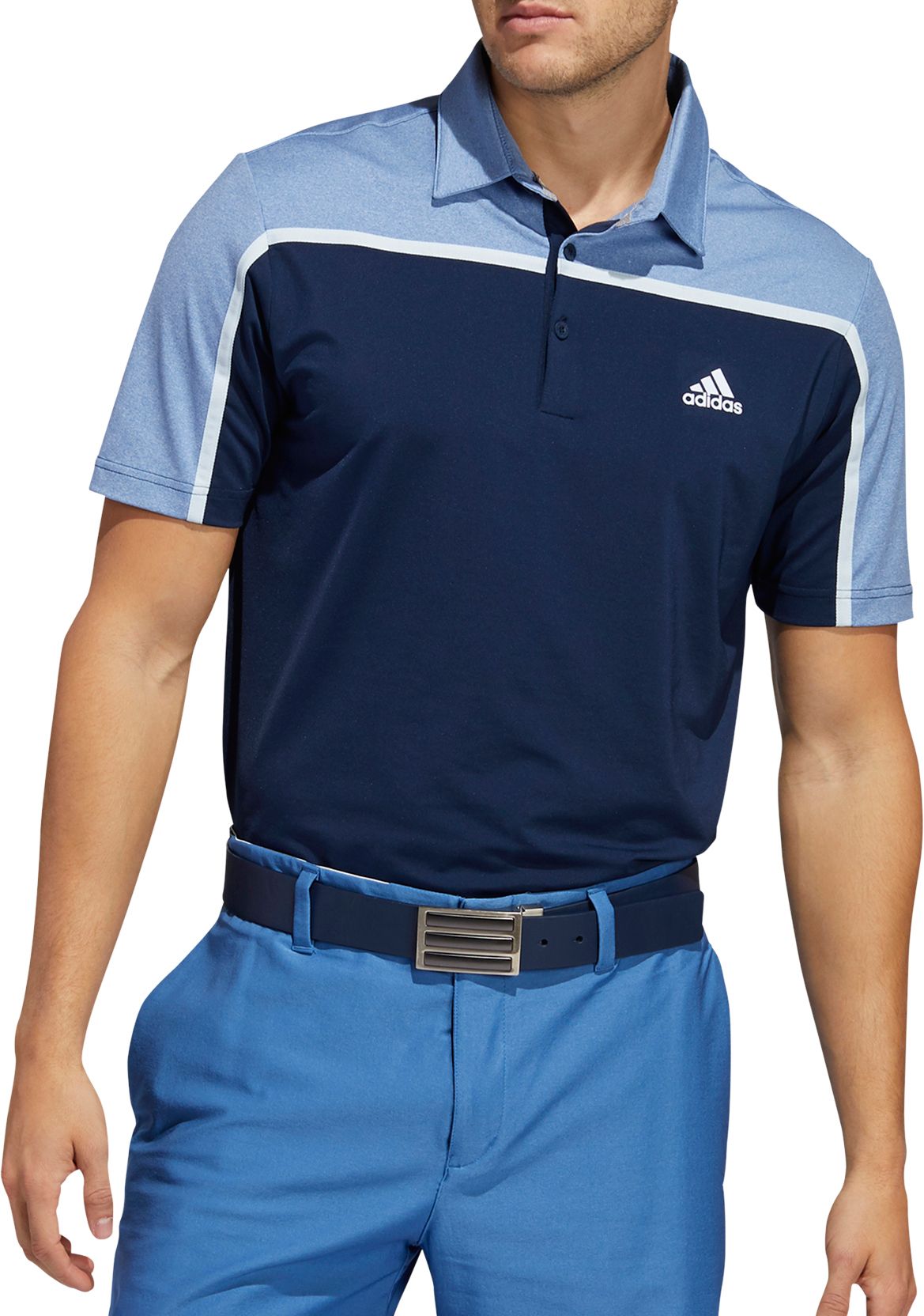 adidas men's ultimate365 colorblock golf polo