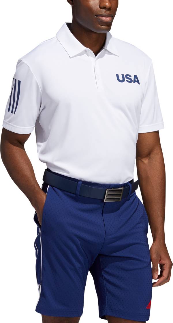 adidas Men's Ultimate365 USA 3 Stripe Solid Golf Polo product image