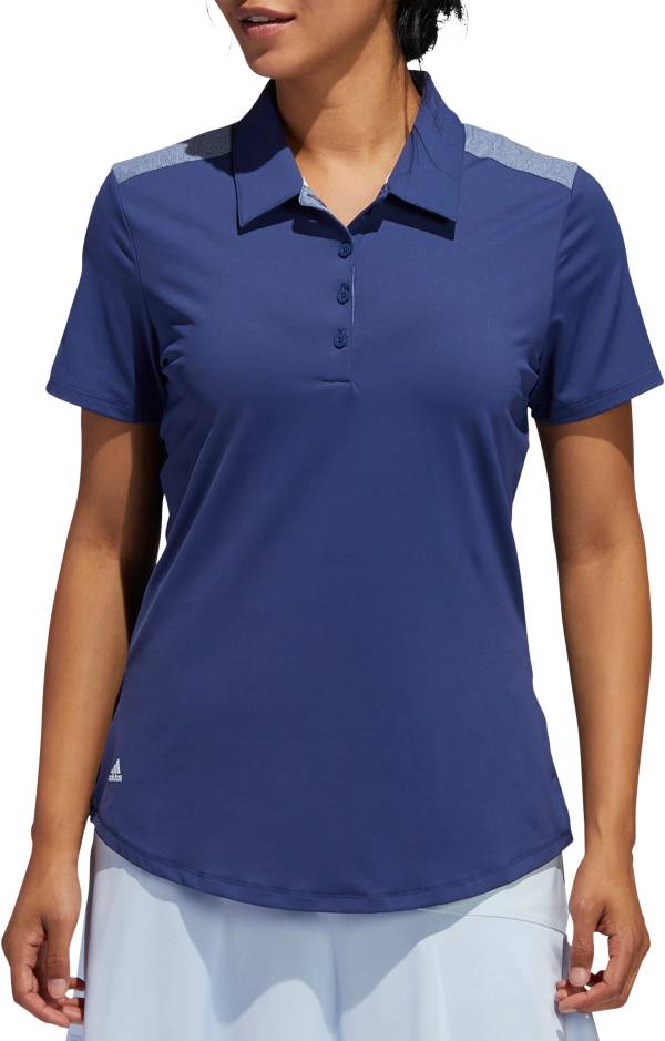 adidas Women's Ultimate 365 Heathered Short Sleeve Golf Polo