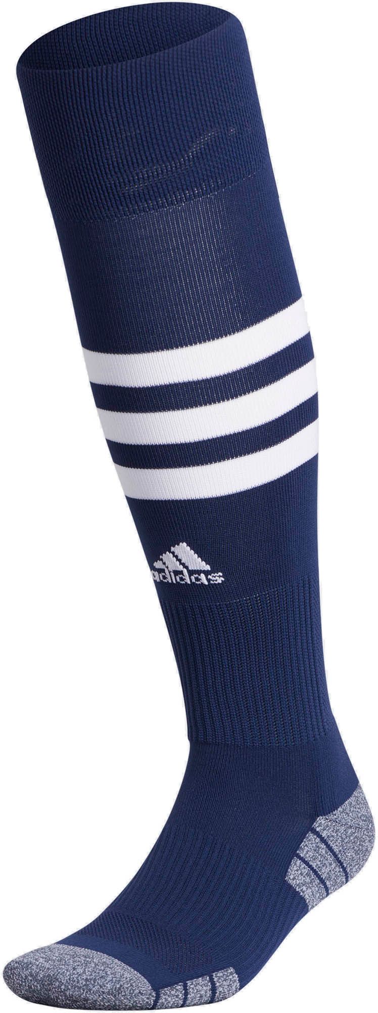 adidas soccer socks white with red stripes