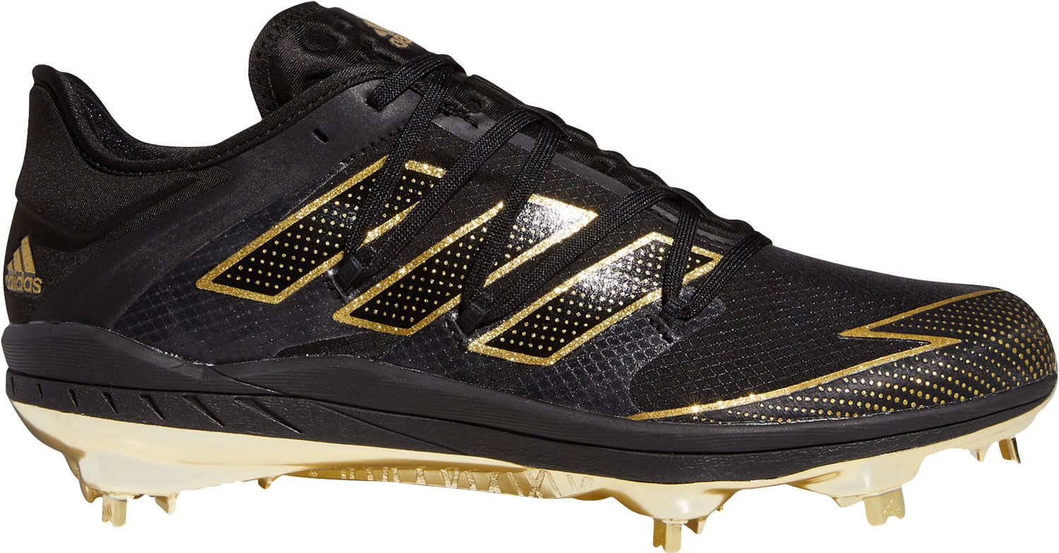 black and gold baseball cleats