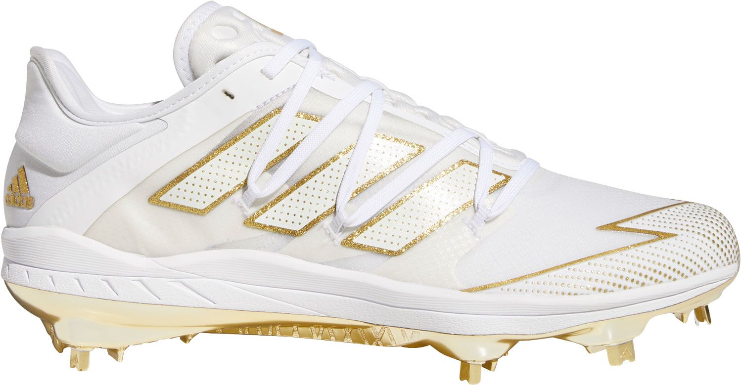 gold adidas baseball cleats