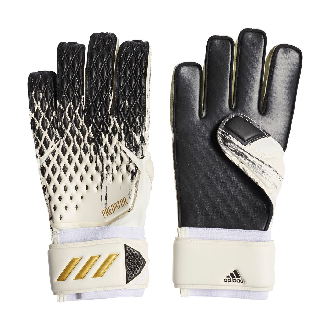 white and gold adidas gloves