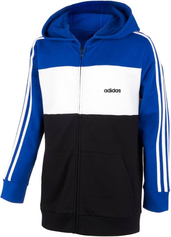 adidas Boys' Color Blocked Full Zip Hoodie