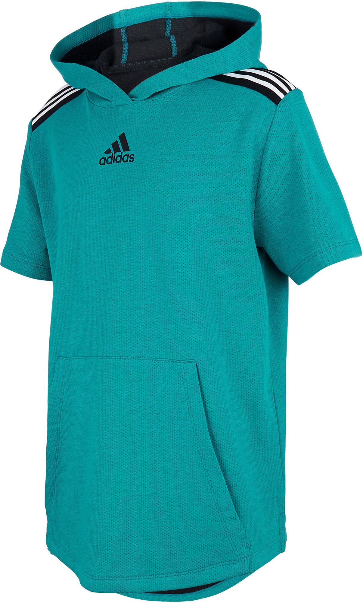 mens adidas short sleeve hoodie