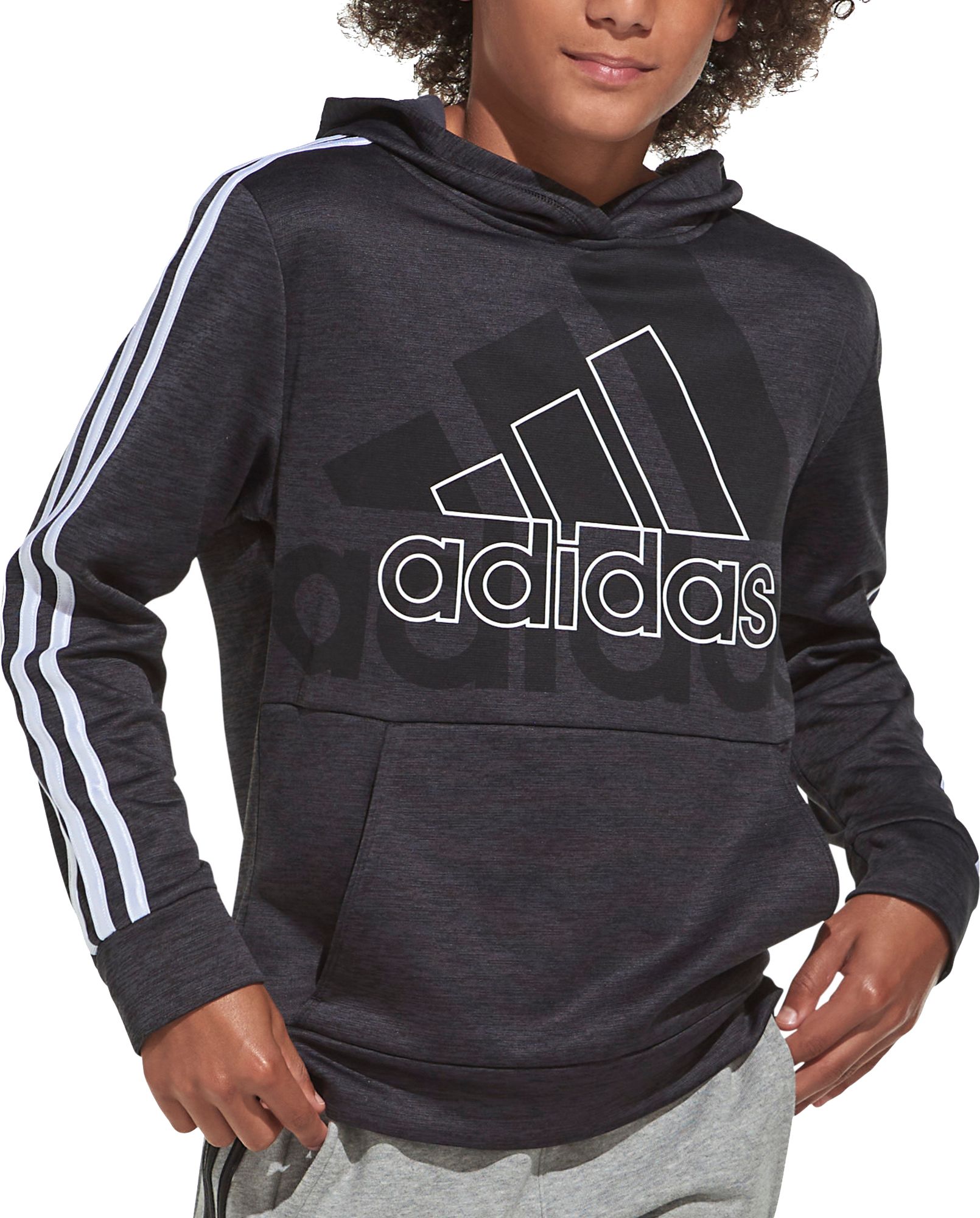 boys black adidas hoodie