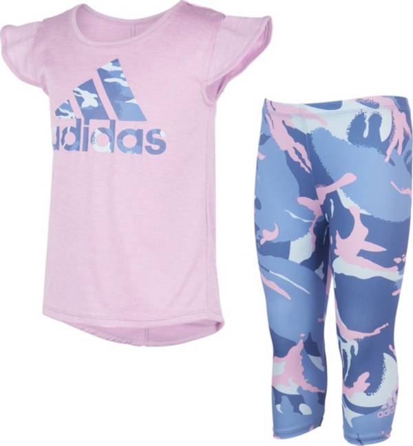 adidas Girls' Camo Campri Tights Set