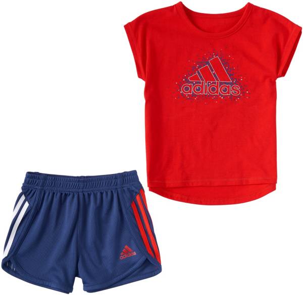 adidas Toddler Graphic Short Sleeve T-Shirt and Shorts Set product image