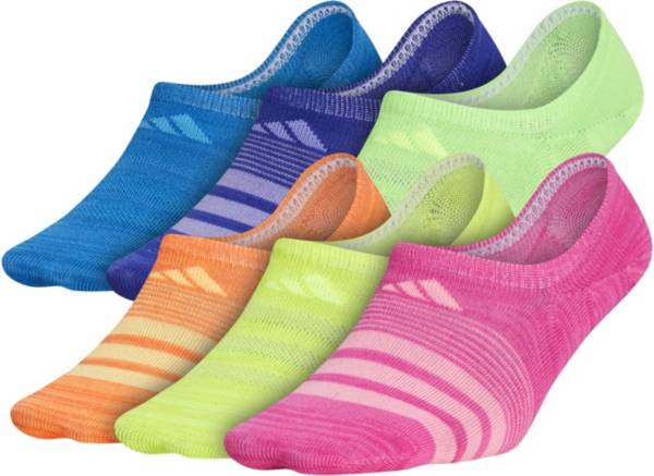 adidas Girls' Superlite Super No Show Socks 6 Pack product image