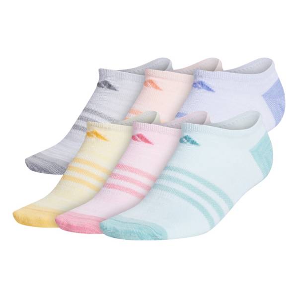 adidas Girls' Superlite No Show Socks – 6 Pack | Dick's Sporting Goods