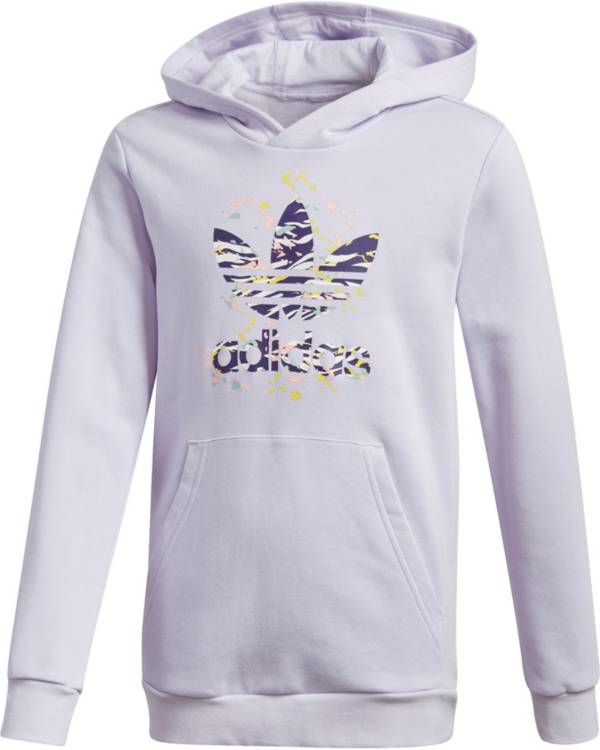 adidas Originals Girls' Printed Trefoil Hoodie