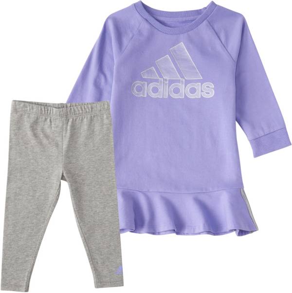 adidas Little Girls' Varsity Dress and Leggings Set