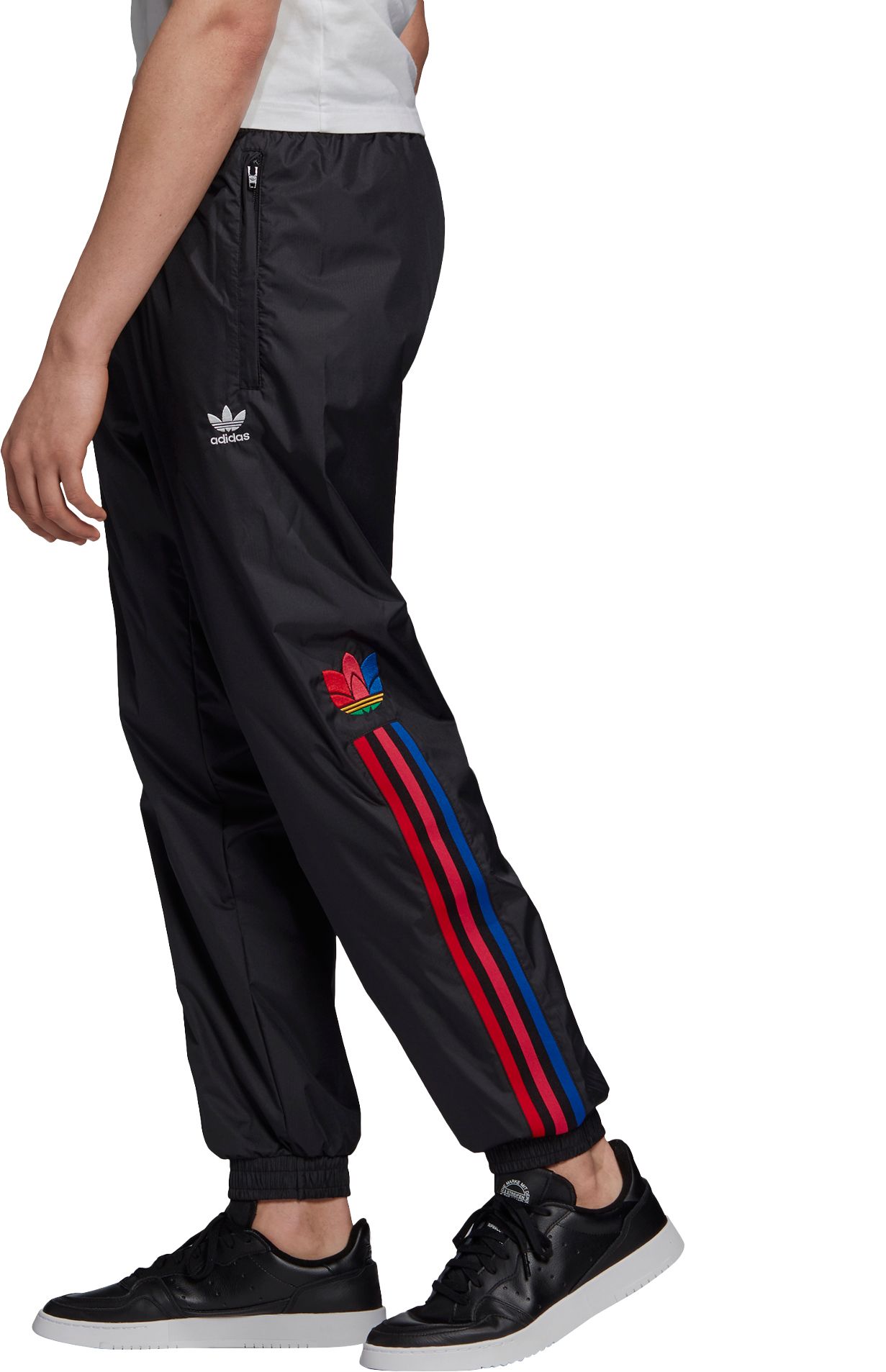 adidas striped track pants