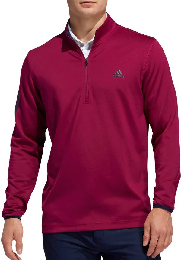 adidas Men's 3-Stripe Midweight ¼ Zip Golf Pullover