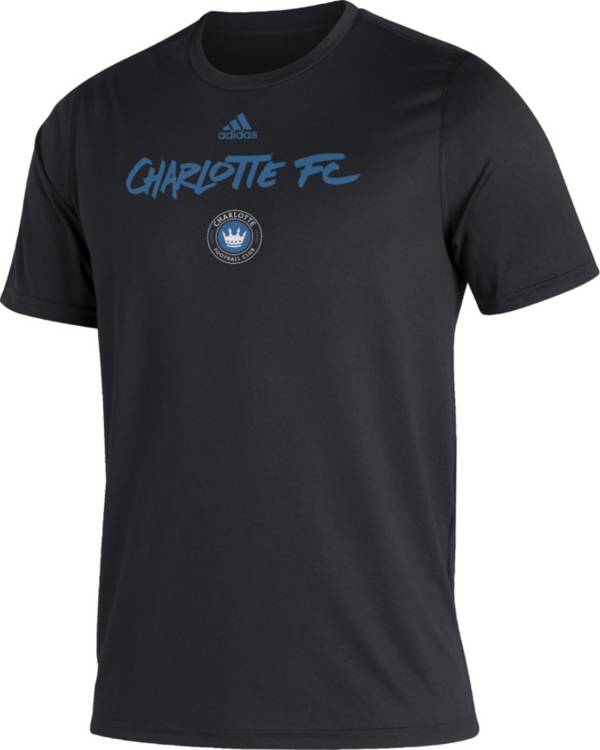 adidas Men's Charlotte FC Wordmark Black T-Shirt