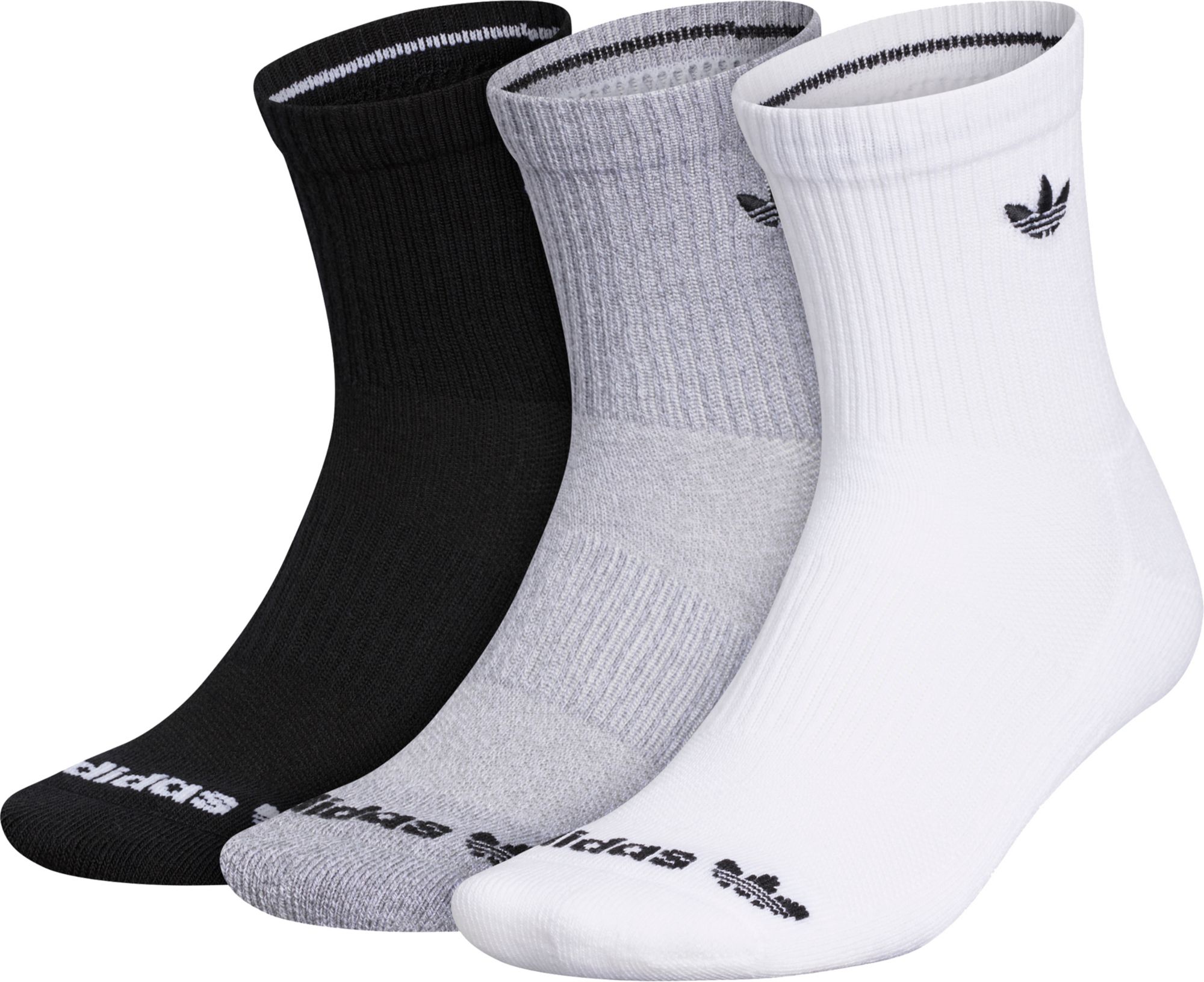 adidas Originals Trefoil Mid-Crew Socks – 3 Pack | Dick's Sporting Goods