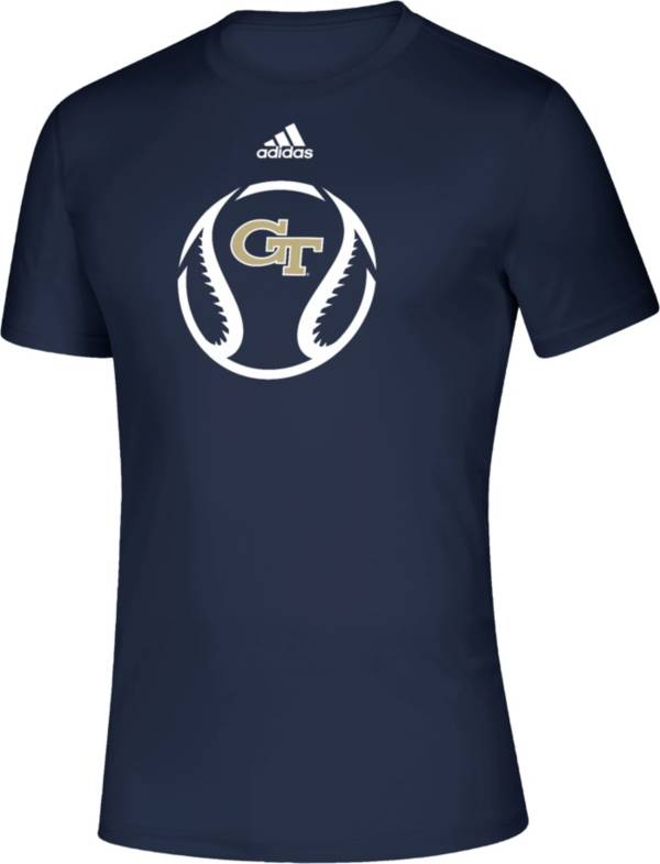 adidas Men's Georgia Tech Yellow Jackets Navy Baseball Creator Performance T-Shirt