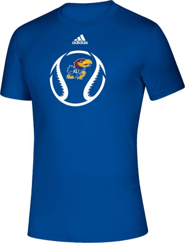 adidas Men's Kansas Jayhawks Blue Baseball Creator Performance T-Shirt