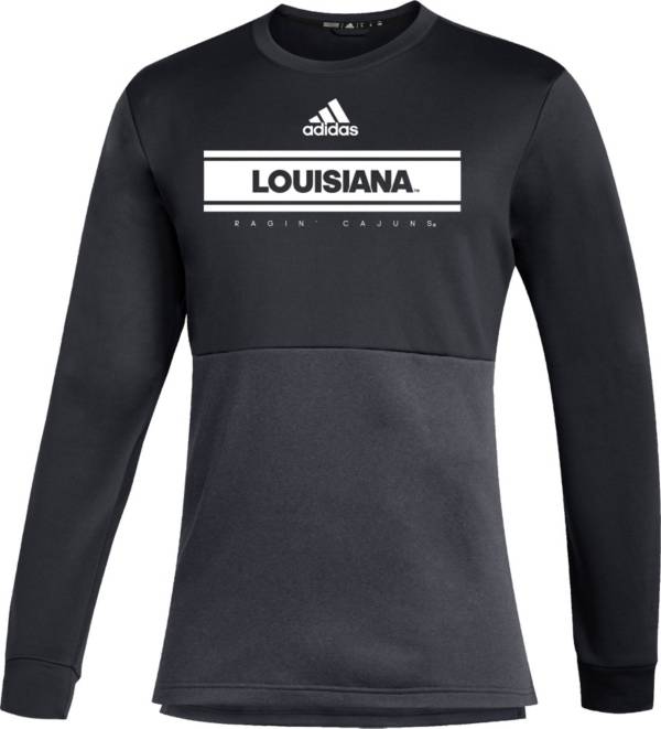 adidas Men's Louisiana-Lafayette Ragin' Cajuns Team Issue Crew Pullover Black Shirt