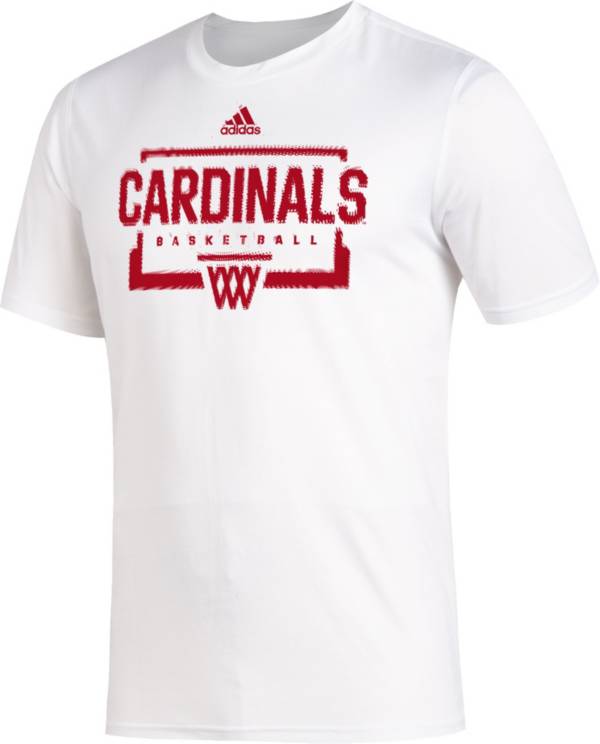 adidas Men's Louisville Cardinals Practice Creator Basketball White T-Shirt product image