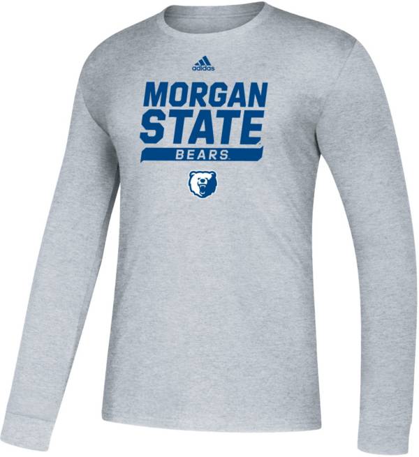 adidas Men's Morgan State Bears Grey Amplifier Long Sleeve T-Shirt