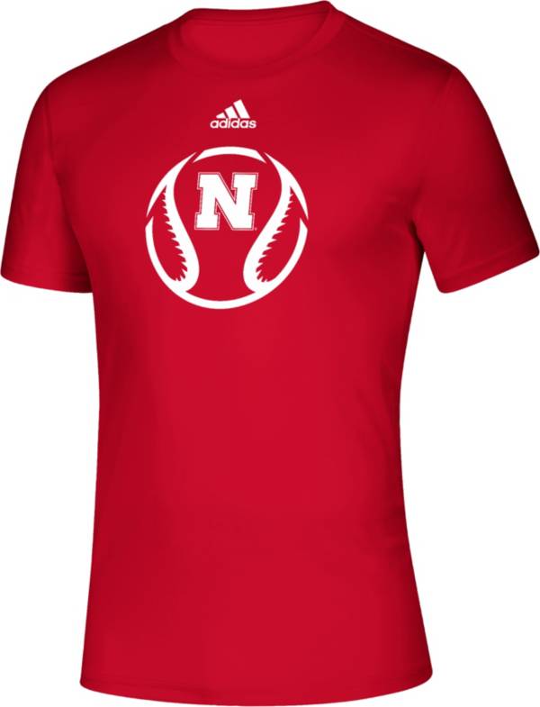 adidas Men's Nebraska Cornhuskers Scarlet Baseball Creator Performance T-Shirt