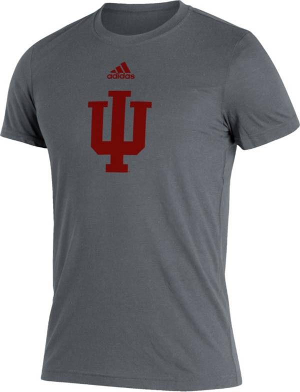 adidas Men's Indiana Hoosiers Grey Logo Blend T-Shirt product image