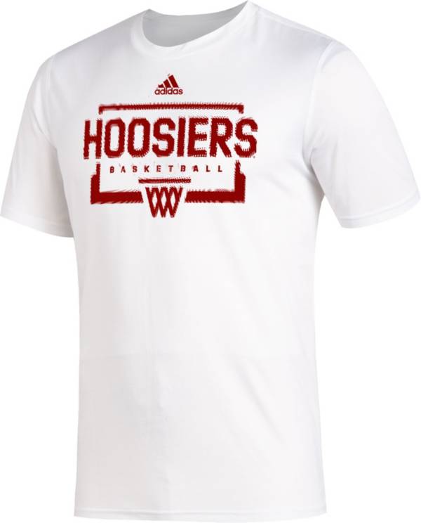 adidas Men's Indiana Hoosiers Practice Creator Basketball White T-Shirt