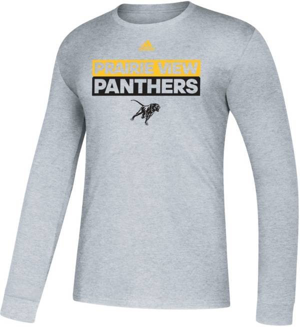 adidas Men's Prairie View A&M Panthers Grey Amplifier Long Sleeve T-Shirt