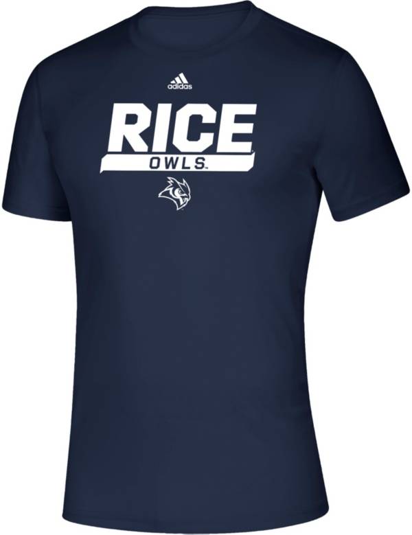 adidas Men's Rice Owls Creator Blue T-Shirt