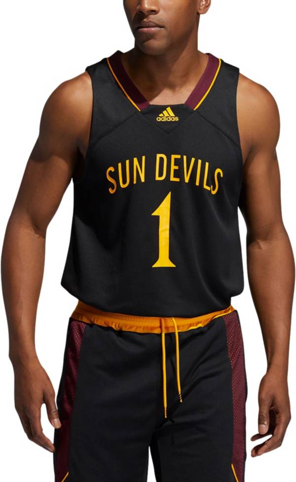 adidas Men's Arizona State Sun Devils #1 Retro Replica Basketball Black Jersey