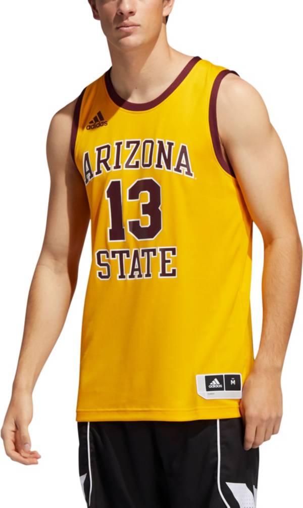 adidas Men's Arizona State Sun Devils James Harden #13 Gold Retro Basketball Jersey adidas Men's Arizona State Sun Devils James Harden #13 Gold Retro Basketball Jersey