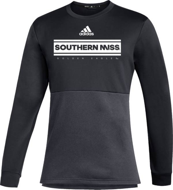 adidas Men's Southern Miss Golden Eagles Team Issue Crew Pullover Black Shirt product image
