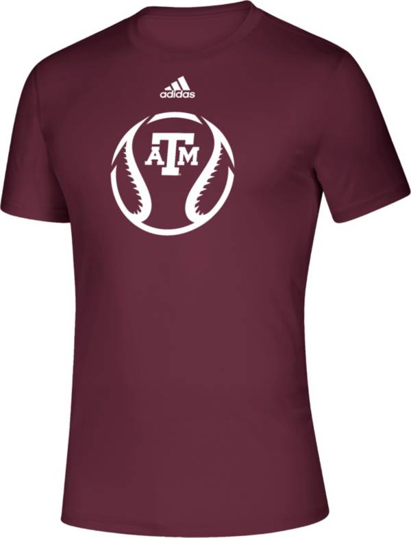 adidas Men's Texas A&M Aggies Maroon Baseball Creator Performance T-Shirt