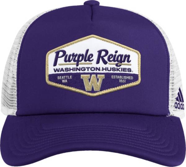 adidas Men's Washington Huskies Purple Foam Trucker Adjustable Hat