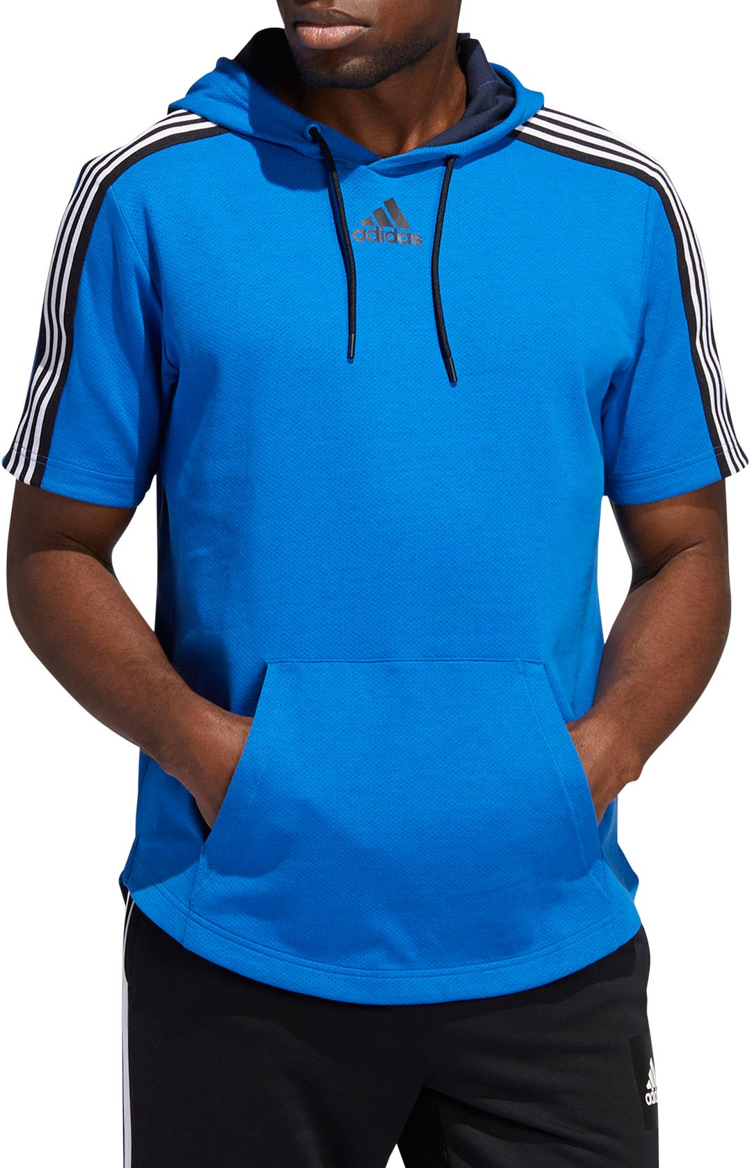 adidas men's short sleeve hoodie