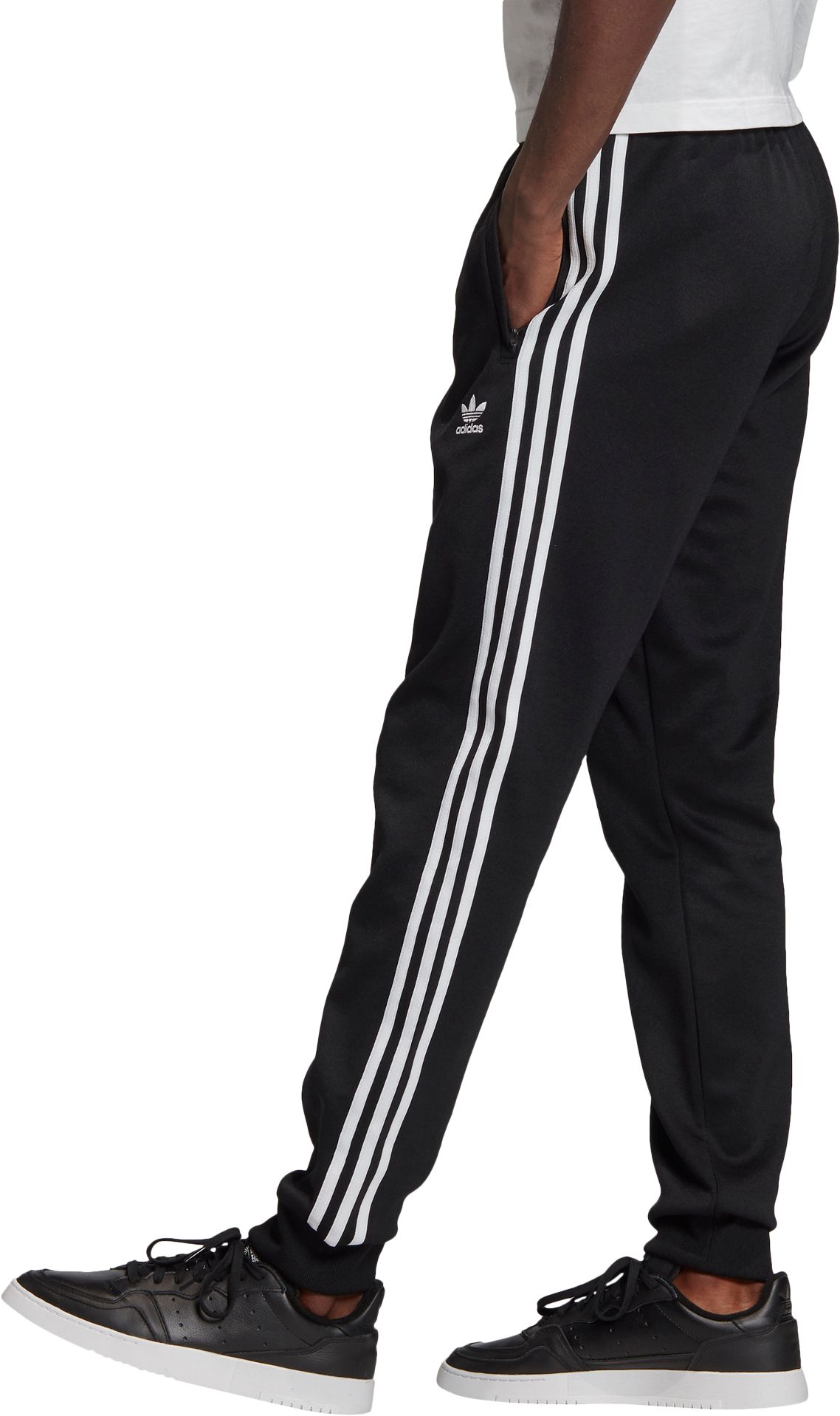 adidas black superstar track pants