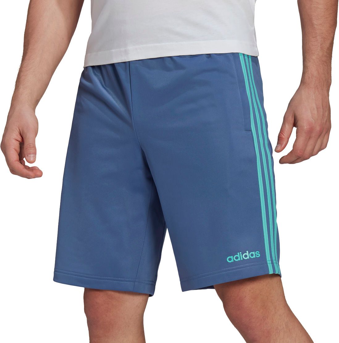 adidas men's essential 3 stripe shorts