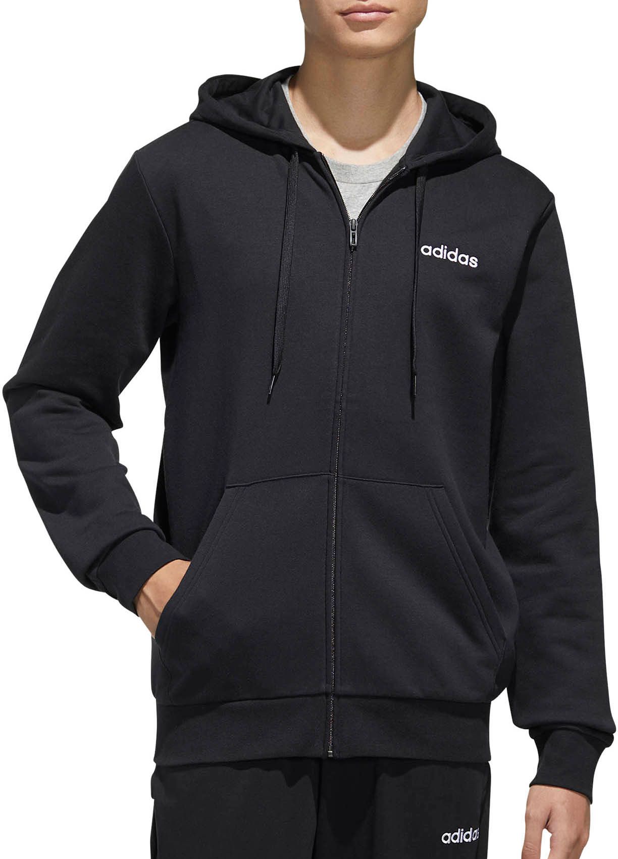 adidas men's essential fleece zip hoodie